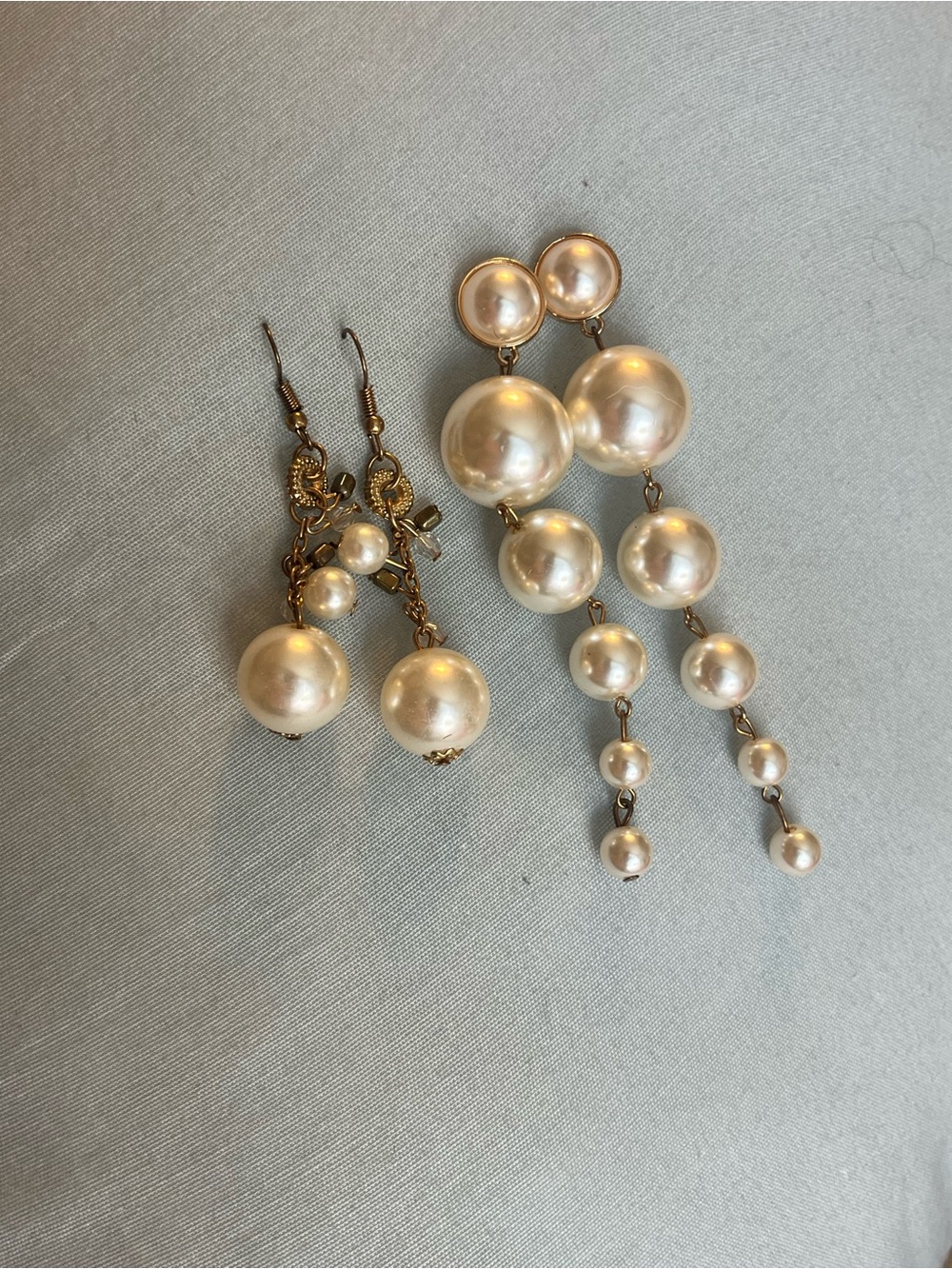 Vintage 90s-Y2K Pearl Drop Dangle Earrings Bundle